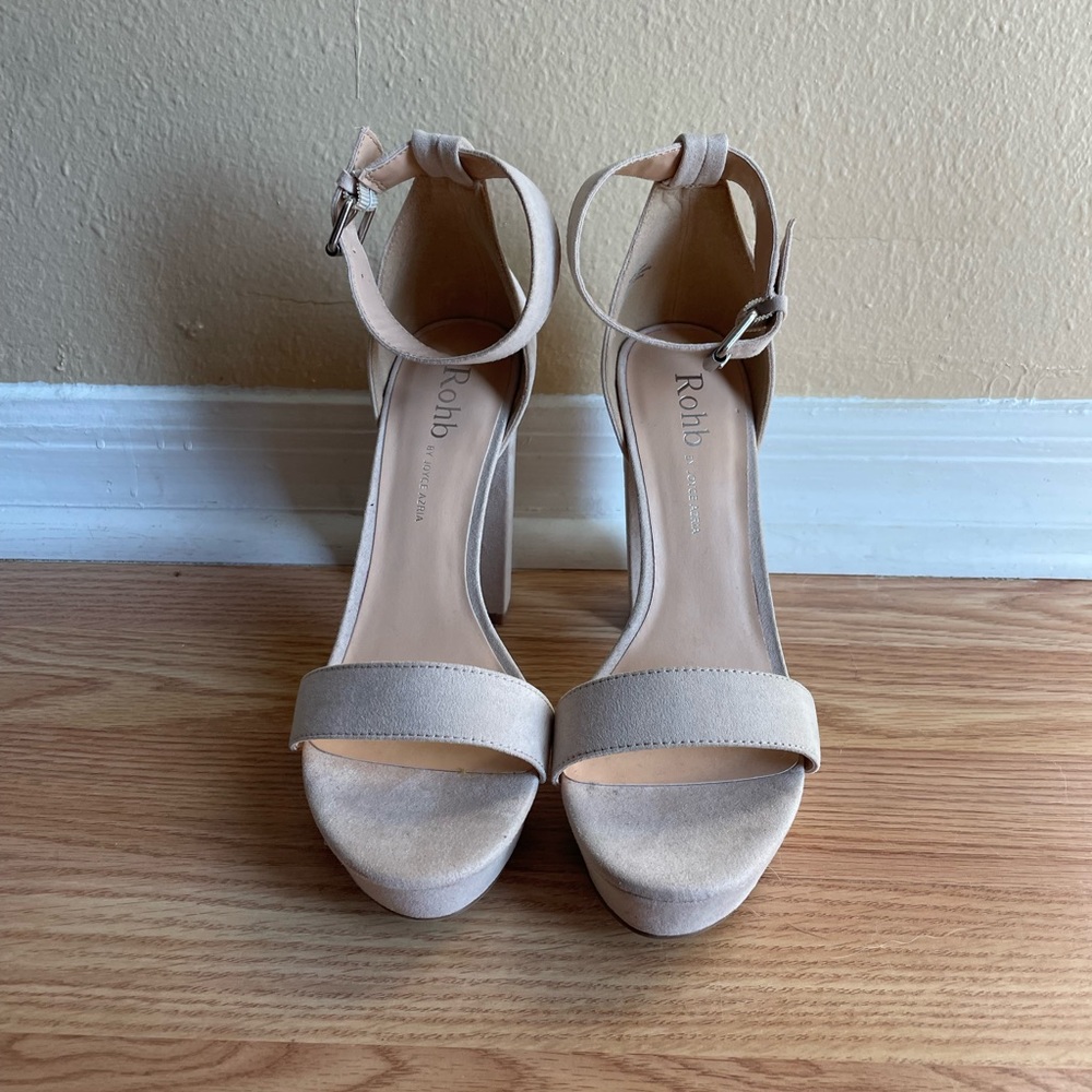 Sandy tan heels